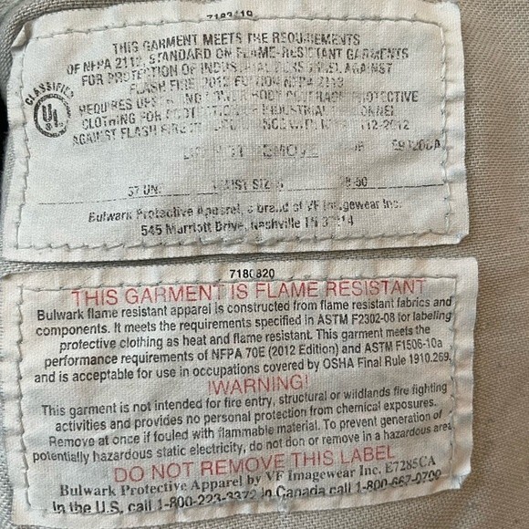 Bulwark FR Flame Resistant Work Carpenter Denim Cotton Mens Jeans Size 38/34 - Picture 9 of 9